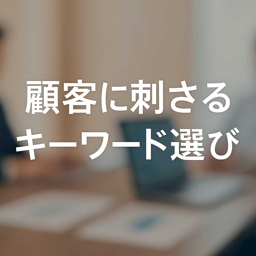 【Tplus株式会社が教える】顧客に刺さるキーワード選び